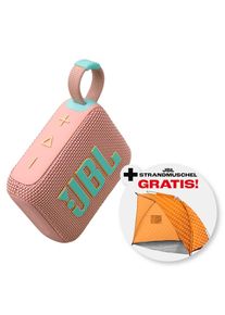 JBL , Bluetooth-Lautsprecher »Set: GO 4 + gratis dazu: Strandmuschel« , Pink , Inklusive JBL Strandmuschel