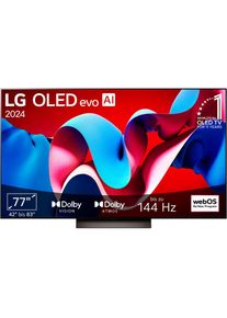 LG , OLED-Fernseher »OLED77C47LA«, 4K Ultra HD, Smart-TV , schwarz , Leistungsstarker α9 Gen7 4K AI-Prozessor mit 4K AI Super Upscaling und OLED...