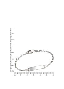 Firetti , Kinder,Jugendliche , Armband »Schmuck Geschenk Silber 925 Armkette ID-Platte Erbskette« , silberfarben , 15 , Wunderschönes Armband