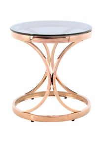 Kayoom , Beistelltisch »Weyda 125, in eleganter Gestaltung, runde Tischplatte aus Glas«, (1 St.), Glamouröses Design, hochwertige Verarbeitung,...