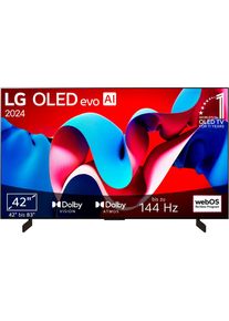 LG , OLED-Fernseher »OLED42C47LA«, 4K Ultra HD, Smart-TV , schwarz , Flüssiges Gaming mit bis zu 4K @ 144 Hz, Nvidia G-Sync und AMD FreeSync