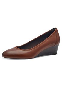 Tamaris , Pumps, Keilabsatz, Halbschuh, Schlupfschuh mit komfortablem Elastikeinfass , braun , 36 , 36 , Pumps in klassischem Design