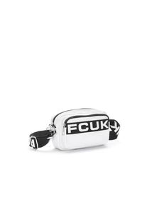 FCUK , Umhängetasche, Minibag, Handtasche, Crossbody Bag VEGAN , weiß