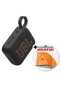 JBL , Bluetooth-Lautsprecher »Set: GO 4 + gratis dazu: Strandmuschel« , Schwarz , Inklusive JBL Strandmuschel