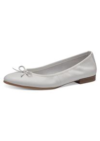 Tamaris , Ballerina, Flats, Slipper, Businessschuh mit dekorativer Schleife , weiß , 42 (8) , 42 (8) , Ballerina in klassischer Form