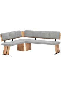 massivline&more , Eckbank »Kristin, Esszimmerbank, Küchenbank, Polstereckbank«, (3 St.), umstellbar, Maße 140 x 180 cm , braun/grau + braun/schwarz