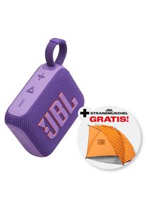 JBL , Bluetooth-Lautsprecher »Set: GO 4 + gratis dazu: Strandmuschel« , Lila , Inklusive JBL Strandmuschel