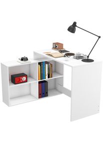 Demeyere Group , Schreibtisch »CORNER Eckschreibtisch«, Funtionales Design , matt weiss + matt weiss + matt weiss