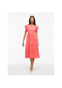Vila , Sommerkleid »VISUMMER S/S MIDI DRESS - NOOS« , Dubarry , N-Gr , S (36) -N-Gr , S (36) , Midikleid für jeden Tag von Vila