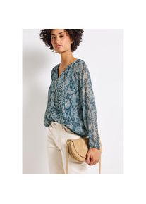 Street One , Langarmbluse, mit grafischem Muster , arona blue , 46 , 46 , Chiffon Snake Print Bluse von Street One