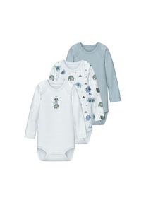 name it , Schlafoverall »NBMBODY 3P LS BABY ELEPHANT NOOS«, (Packung, 3 tlg.) , Baby Blue , N-Gr , 86 -N-Gr , 86 , 3-er Set Bodys von name it für...