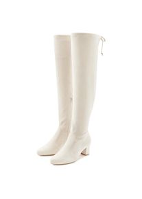 Lascana , Overkneestiefel, Slouchy Boots, Langschaft Stiefel, Schlupf-Boot, weiches Stretchmaterial , creme , 36 , 36 , Elegantes feminines Design