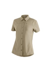 Maier Sports , Funktionsbluse »Magos S/S W« Damen Hemdbluse, atmungsaktives Freizeit-Hemd, Taillierter Schnitt , hellbraun , 40 , 40 , Funktionales...