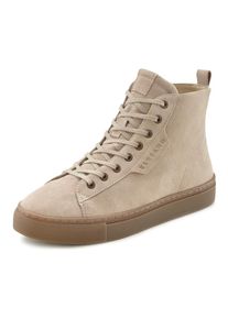 ELBSAND , Stiefelette, Stiefel, Boots, Schnür Sneaker High-Top, weiches Leder, Casual-Look , helltaupe , 41 , 41 , Modische Boots aus hochwertigem...