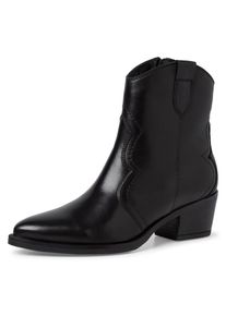 Tamaris, Damen, Cowboy Stiefelette in spitzer Form, schwarz, 36, schwarz, Trendige Stiefelette mit Rei&szlig;verschluss