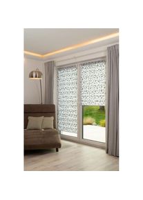 K-home , Doppelrollo »Delphi« Lichtschutz ohne Bohren im Fixmaß , stein/grau , Obermaterial: 100% Polyester , 150 cm