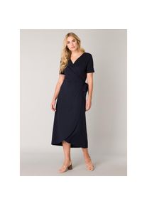 Base Level, Damen, Wickelkleid &raquo;Yvie&laquo; In bequemer, elastischer Qualit&auml;t, navy dark blue, N-Gr, 38 -N-Gr, navy dark blue, Wickel-Kleid Yvie von BASE-