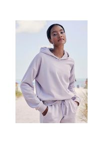 Lascana , Hoodie, aus organischer Baumwolle, Loungewear , flieder , 36/38 , 36/38 , Kapuzensweatshirt mit Struktur