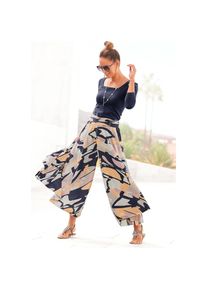 Lascana , Hosenrock, mit grafischem Alloverdruck, Culotte, extraweites Bein , bedruckt , 36 , 36 , Extraweites Bein im Stil eines Rockes