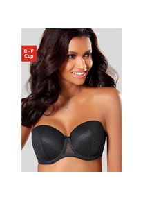 Nuance , Schalen-BH, mit Bügel aus Spitze mit abnehmbaren, transparenten Trägern, Dessous , schwarz , Cup E , 90 -Cup E , 90 , Trägerloser...
