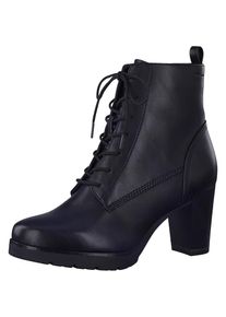 Tamaris , Schnürstiefelette , Trichterabsatz, Stiefelette, Businessmode in veganer Verarbeitung , schwarz , 41 , 41 , Zeitlose Stiefelette mit...