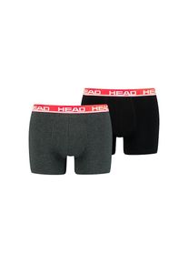 Head , Boxershorts »BASIC BOXER 2P«, (2er Pack), mit elastischem Logobund , Grey / Red , XL , XL , Komfortabler Bund