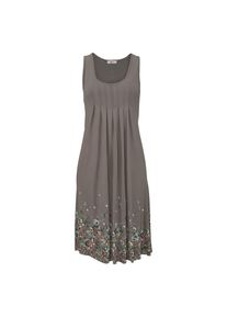Beach Time Beachtime, Damen, Strandkleid mit Blumenprint, Minikleid, Sommerkleid, Strandkleid, taupe, N-Gr, 46 -N-Gr, taupe, &Auml;rmelloses Sommerkleid mit Druck