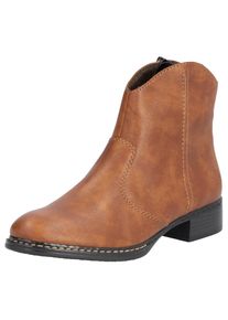 Rieker , Cowboy Stiefelette, Westernstiefelette, Stiefelette, Blockabsatz mit Reißverschluss , zimt , 38 , 38 , Stiefelette im Westernstyle