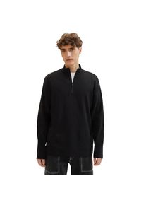 Tom Tailor Denim , Langarmshirt, in Waffelpiqué-Optik , black , XXL , XXL , Langarmshirt von Tom Tailor Denim
