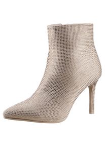 Aniston SHOES, Damen, Stiefelette , Abendstiefelette mit Glitzersteinchen - NEUE KOLLEKTION, beige, 37, beige, Elegante Stiefelette aus der neuen 
