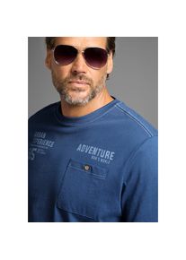 MAN'S WORLD Man's World , T-Shirt, mit Kontrastnähten und funktionaler Brusttasche , marine , S (44/46) , S (44/46) , T-Shirt aus weichem Single Jersey für...