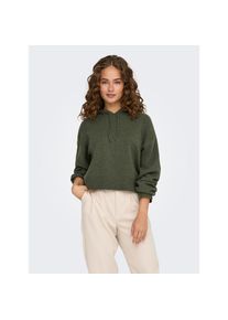 Jacqueline de Yong JDY, Damen, Kapuzenpullover &raquo;RUE LIFE L/S SHORT HOOD PUL KNT NOOS&laquo;, Kalamata Detail:MELANGE, M, Kalamata Detail:MELANGE, Kuscheliger Pullover von JDY