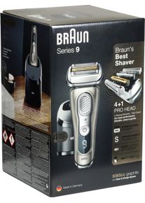 Braun Series 9 9365cc Herrenrasierer Folienrasierer Nass-Trockenrasur Trimmer silber