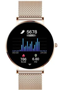 XCOAST Siona 2 Smartwatch Fitness-Uhr Sportuhr Puls Blutdruck 42mm schwarz roségold