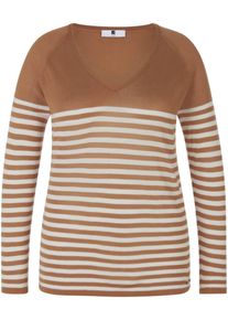 Anna Aura - V-Pullover, braun, Gr. 46, Viskose