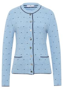 Peter Hahn - Strickjacke mit Rundhals-Ausschnitt, multicolor, Gr. 40, Schurwolle