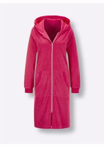 feel good Dames Badjas in pink ,maat 36/38, Witt, 80% Katoen, 20% Polyester