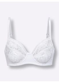 wäschepur Dames Beugelbeha in wit ,maat 85C, Witt, 82% Polyamide, 18% Elastan
