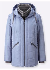 Dames Gewatteerde jas met contrastkleurige inzet in duivenblauw/antraciet ,maat 36, WITT, 100% Polyester
