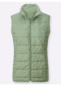 Dames Bodywarmer met opstaande kraag in eucalyptus ,maat 36, WITT, 100% Polyester. Wattering: 100% Polyester