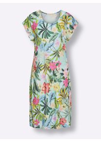 feel good Dames Zomerjurk in mint geprint ,maat 36/38, Witt, 50% Katoen, 50% Modal