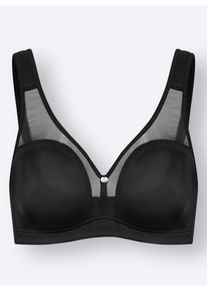 wäschepur Dames Comfort-bh zonder beugel in zwart ,maat 100D, Witt, 82% Polyamide, 18% Elastan