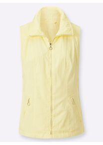Dames Gilet in crash-kwaliteit, onderhoudsarm in citroen ,maat 36, WITT, 100% Polyester