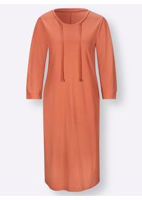 Dames Jerseyjurk met zakken in papaya ,maat 38, WITT, 89% Viscose, 9% Polyester, 2% Elastan