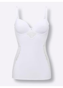 Nina von C. Dames Behahemd in wit ,maat 75C, Witt, 93% Katoen, 7% Elastan. Kant: 80% Polyamide, 20% Elastan