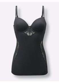 Nina von C. Dames Behahemd in zwart ,maat 75B, Witt, 93% Katoen, 7% Elastan. Kant: 80% Polyamide, 20% Elastan