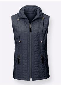 Dames Bodywarmer met ritszakken in marine ,maat 40, WITT, 100% Polyester