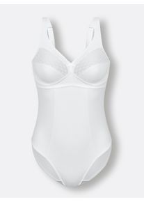 wäschepur Dames Body zonder beugels in wit ,maat 110A, Witt, 57% Katoen, 36% Polyamide, 7% Elastan