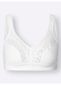 Swegmark Dames Comfort-bh zonder beugel in wit ,maat 100B, Witt, 95% Katoen, 5% Elastan