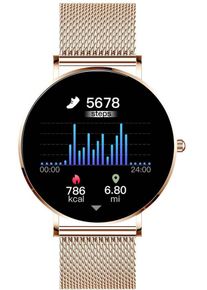 XCOAST Siona 2 Smartwatch Fitness-Uhr Sportuhr Puls Blutdruck 42mm schwarz roségold